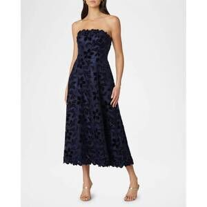 shoshanna strapless lace midi dress Shoshanna Strapless Lace Midi Dress